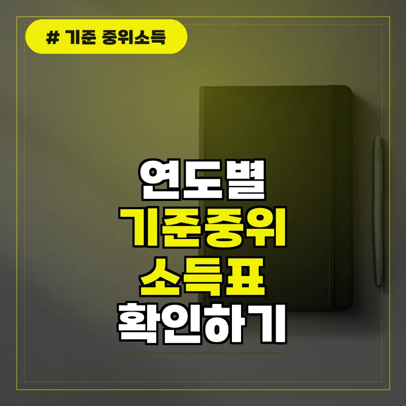 연도별 기준 중위소득표 및 가구원수별 급여 산정 기준